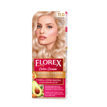 Patvarūs plaukų dažai "FLOREX" 11.0 (perlinis blondas)